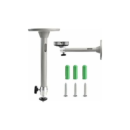 Justerbart universellt projektorfäste för tak i aluminium, silver