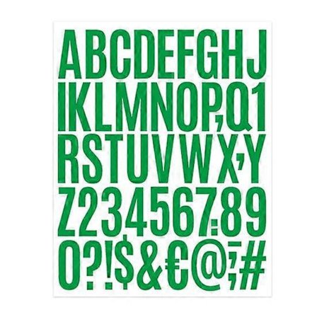 500 stk. bokstavklistremerker 5 cm selvklebende PVC-klistremerker vanntette alfabetdekaler postkassenummers etiketter for vannflaske klasserom bil 