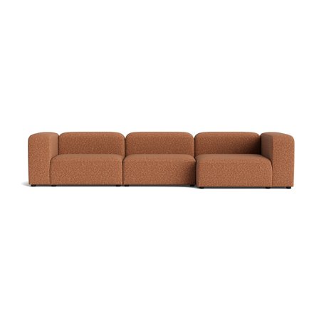 Milo XL chaiselong sofa, højrevendt | 360cm - Puente Brun Terracotta - 360x130x72 - Sofa, chaiselong