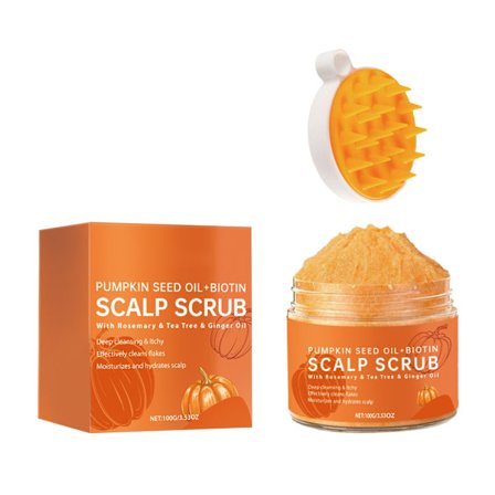 Skrubb for tørr hodebunn lindrer, eksfolierer, fjerner olje, forbedrer sirkulasjonen for forbedring