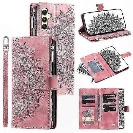 Lommeboketui i skinn med kortholder Kompatibel med Galaxy A35 5G telefondeksel