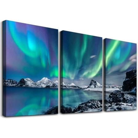 Bondg rd V ggkonst Aurora Scenery M lning p Canvas V gg