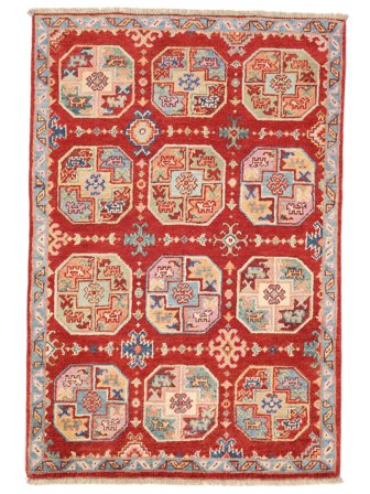 Kazak Fine Rug Hand Knotted 80X121 Dark Red/Brown