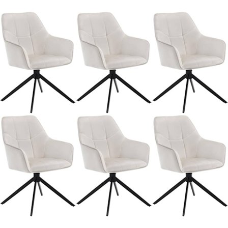 Rootz ruokapöydän tuolisarja - Kääntyvä tuoli - Pehmustettu tuoli - Samettipäällinen - Ergonominen muotoilu - 58cm x 86cm x 63,5cm