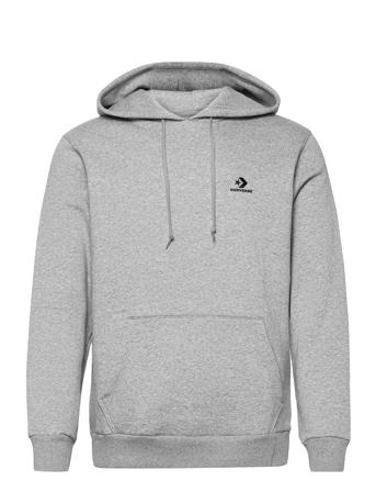 Embroidered Star Chevron Pullover Hoodie Bb Hoodie Grå Converse