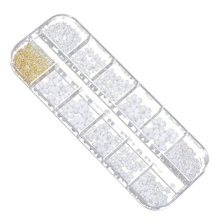 Akryl Blomst 3D Negle Charms Blandet Størrelse Hvid Flad Resin Blomst 3D Negle Kunst Design