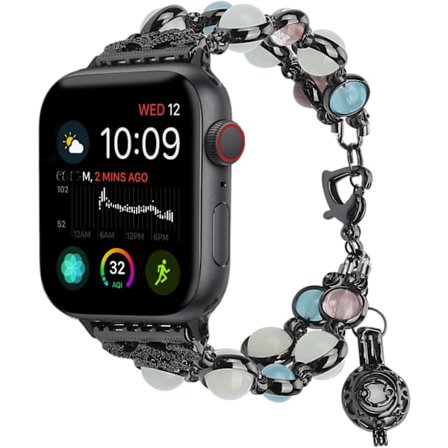 Apple Watch -ranneke 38/40 mm Musta Sarja 7 6 5 4 3 2 1&SE,