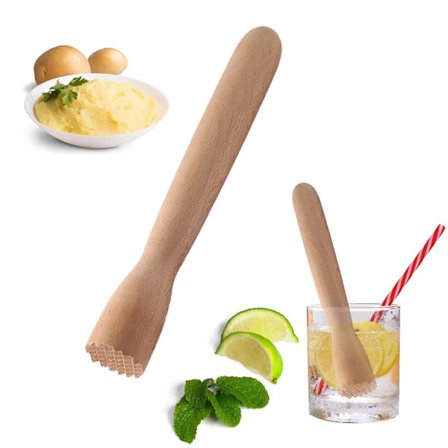 Urtemoser, fermenteringsmoser kjøkken, surkålmoser for fermenteringskrukke, potetmoser tre, kimchi håndmoser, 1 stk