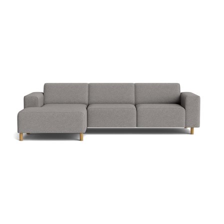 Seam chaiselong sofa, venstrevendt - Loop Grå - 280x150x78 - Sofa, chaiselong