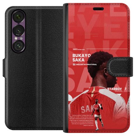 Sony Xperia 1 VII Lommeboketui Bukayo Saka Arsenal England 16 assist stolt skade fotball wing rask teknikk viktig offensiv kraft og fremtidsnavn i Pre