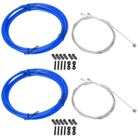 Blå Cykel Broms- och Växelvajerkit med Växelset - Tillbehör för Cykel