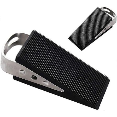 Premium 2-komponents dörrstopp - Kraftig gummidörrstopp, med metall, halkfri, anti-repa