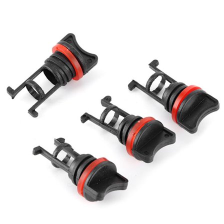 4 st Båtavtappningspluggar Standard Grov Gänga med PE-bricka för Marin Fartyg Yacht