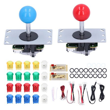 2-spillers arkade-spil DIY-sæt joystick-sæt LED-arkadeknapper til computerspil 5V