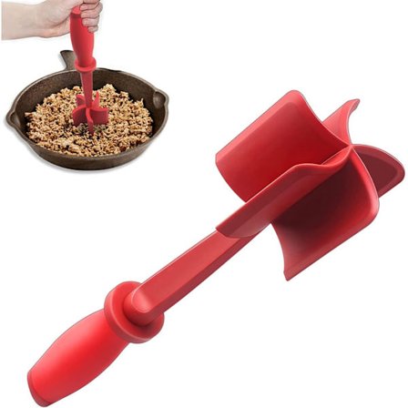 Varmebestandig Kartoffelmoser Køkkenredskab 28cm Rød Mosestamper