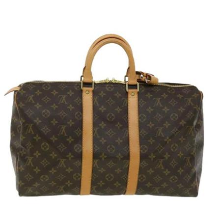Louis Vuitton Vintage, Pre-owned Canvas travel-bags Bruin, Dames, Maat:ONE Size,leer