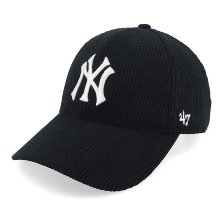 47 Brand - MLB Musta adjustable Lippis - New York Yankees MLB Cord 47 Mvp Cap Black Adjustable @ Hatstore