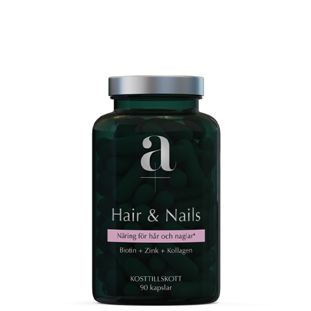 A+ Hår & Negler Biotin Sink Kollagen 90 kapsler
