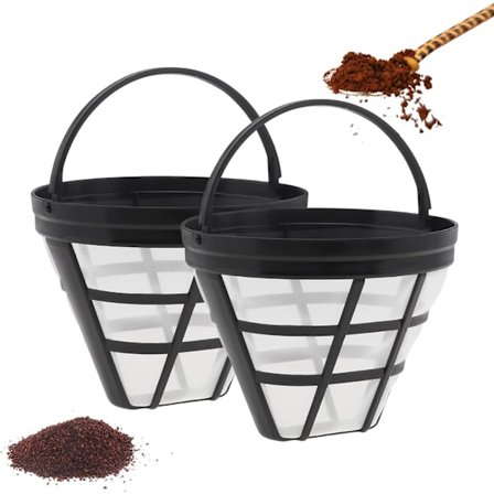 2-pack #4 Koniska kaffefilter för Ninja - Återanvändningsbar korgstil Ersättning Kompatibel med CFP301 & CFP201 Kaffebryggare