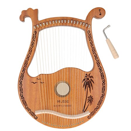 Lyraharppu 19-kielinen Mahagoni Pieni Kannettava Musiikki-instrumentti Aloittelijoille Puun Väri