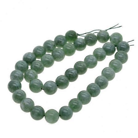 2x Malay Jade Løse Runde Perler for Smykkelaging