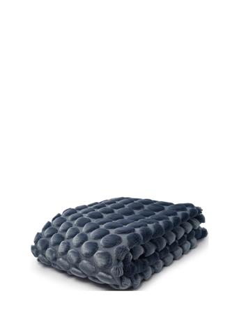 Egg Throw 130X170Cm Denim Blue Home Textiles Cushions & Blankets Blankets & Throws Blå Ceannis*Betinget Tilbud