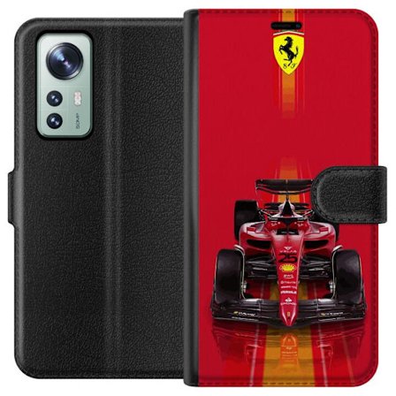 Yhteensopiva Lompakkokotelo Xiaomi Xiaomi 12 Ferrari Formula 1 -auto ikonisessa punaisessa muotoilussa urheilullisella tarkkuudella