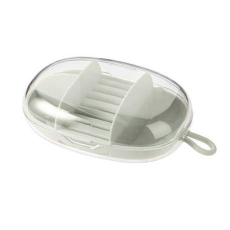 Rejse Smykke Organizer Boks - Bærbar Smykke Opbevaringsæske Til Ringe Øreringe Halskæder Gaver Hvid VWS