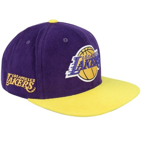Mitchell & Ness - NBA Violett snapback Cap - Los Angeles Lakers Sueduroy Cord Purple/Yellow Snapback @ Hatstore