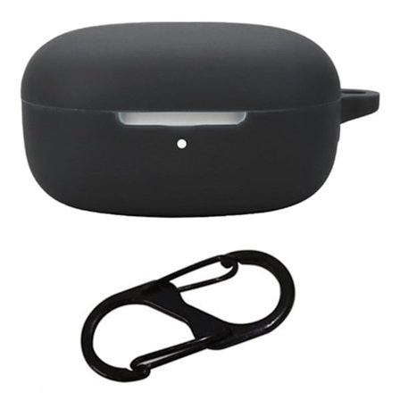 Xiaomi Redmi Buds 6 Play Bluetooth hörlurar Fodral Mjukt silikonskydd med Anti-Lost Spänne - Svart