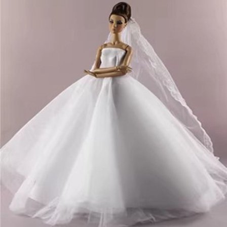 Dukke brudekjole Dukkeskjørt 3 3