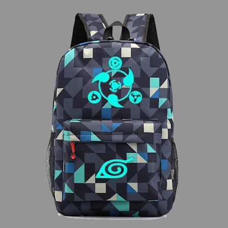 Ny Naruto skrivhjulöga lysande skolväska koreansk ryggsäck Yz