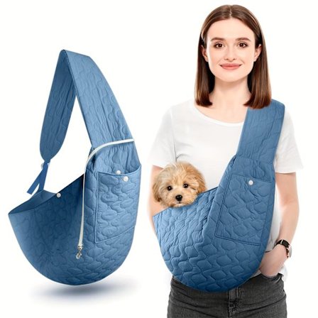 Lille Hundetransport Rygsæk & Kæledyrstaske med Lynlåslukning - Håndfri Crossbody/Rygsæk Brug til Små Hunde & Katte, Forlomme til Ejere