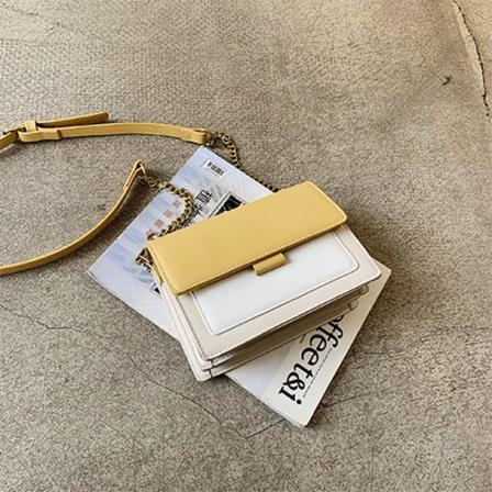 Kontrastfärgade läder crossbody-väskor för kvinnor 2022 Resväska Enkel axelväska Enkel väska Dam Cross Body Bag