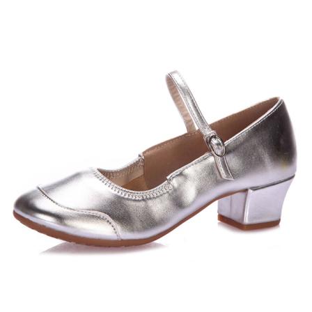 Kvinnor Ankelband Latin Salsa Danssko Mjuk Mary Jane Heels
