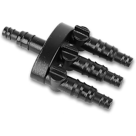 3-veis slangefordeler for fontener og vannfunksjoner, slangekobling