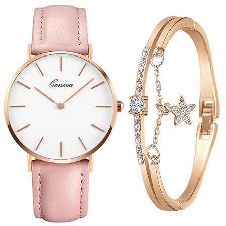 2-delad enkel bältesdamklocka temperament mångsidig mode La