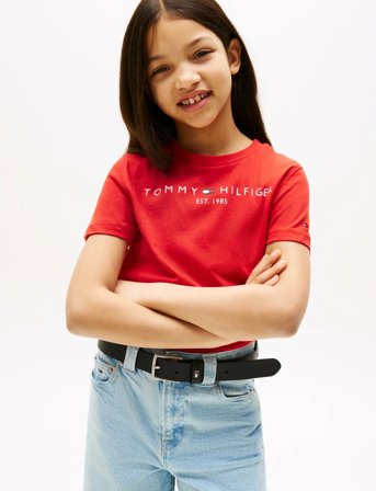 Tommy Hilfiger Essential Tee S/S - Red - 80
