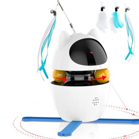 Interactive Cat Toys, 4-in-1 Cat Feather Toy Cat Laser Toys och Cat Ball Toys Interactive Cat Toys for Indoor