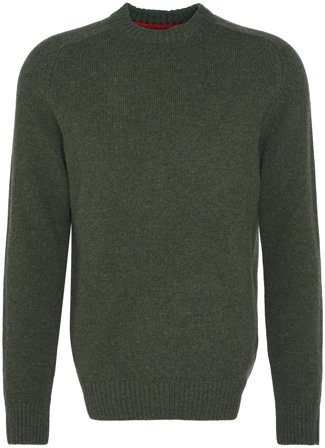 Barbour Grangetown Crew villapaita, Mid Olive - Barbour
