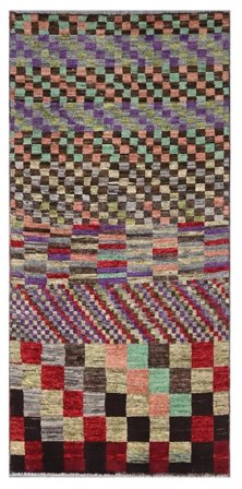 Hand Knotted Moroccan Berber - Afghanistan 88X195 Wool Rug Small