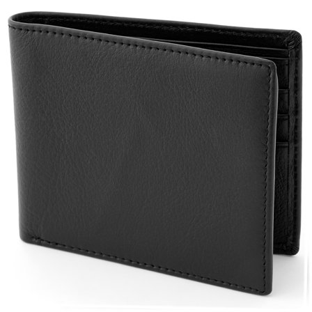 Schwarze Basic Leder Geldbörse für Männer - Geldbörsen
