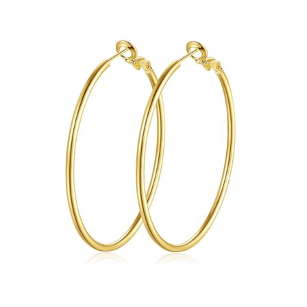 Silver Hoops Örhängen För Kvinnor, Huggie Ledade Hoops Silver Tunna Stora Hypoallergena Stora Hoops Örhängen Smycken