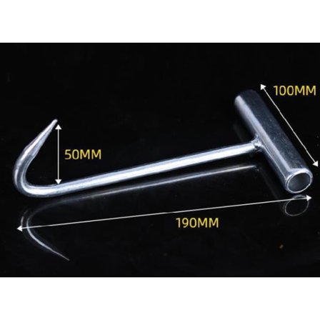 IC Kjøttkrok, multifunksjonell husholdningsgrillkjede, kommersiell stor jernkrok (liten håndkrok (lengde 20 cm)),