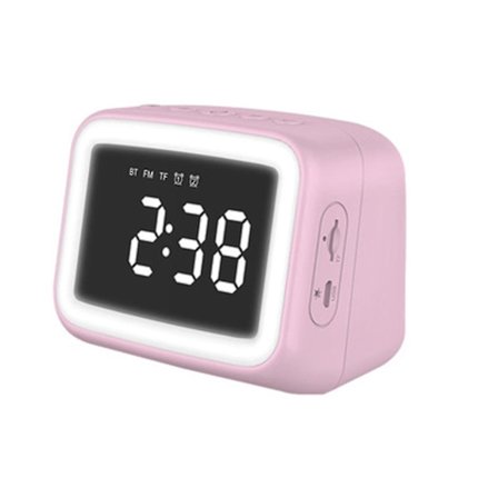 Bt511 Wireless Bluetooth-compatible 5.0 Speaker Music Player Alarm Clock Makeup Mirror