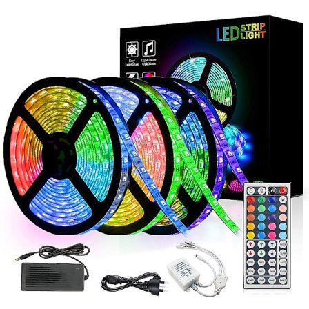 15m LED RGB Lyslister 5050 SMD 450 LEDer Fargeendring