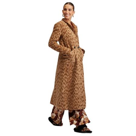 La DoubleJ Duster Kappa brun, Dam Ullkappor, Dam, Storlek: S