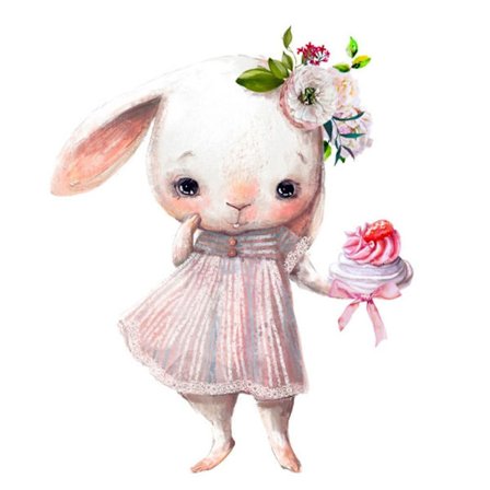 Väggklistermärken Cartoon Rabbit Decals 6 6