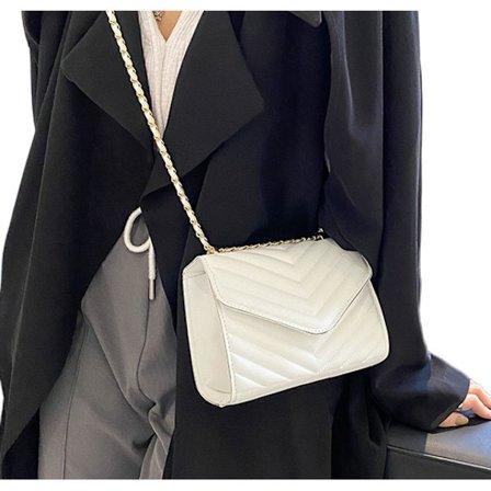 Sommermote solid farge håndveske liten veske tekstur liten firkantet veske Koreansk versjon av den fasjonable messenger bag (hvit)