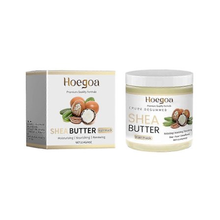 Sheasmör Hårmask - Djup Återfuktning & Frisskontroll för Torrt, Frissigt Hår - Vårdande Behandling för Alla Hårtyper - 114g